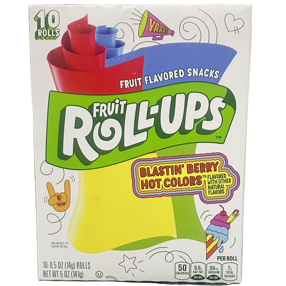 U.S Fruit Roll Ups Blastin' Berry Hot Colours 10 pack – Candy Landz Darwin