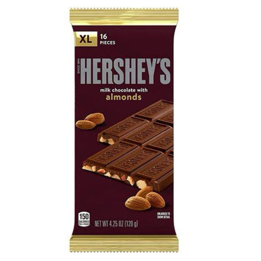 Hershey’s XL Milk Choc Almond Bar 120g