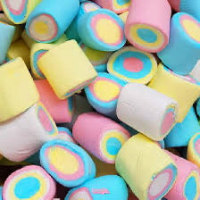 Rainbow Tube Marshmallows 100g