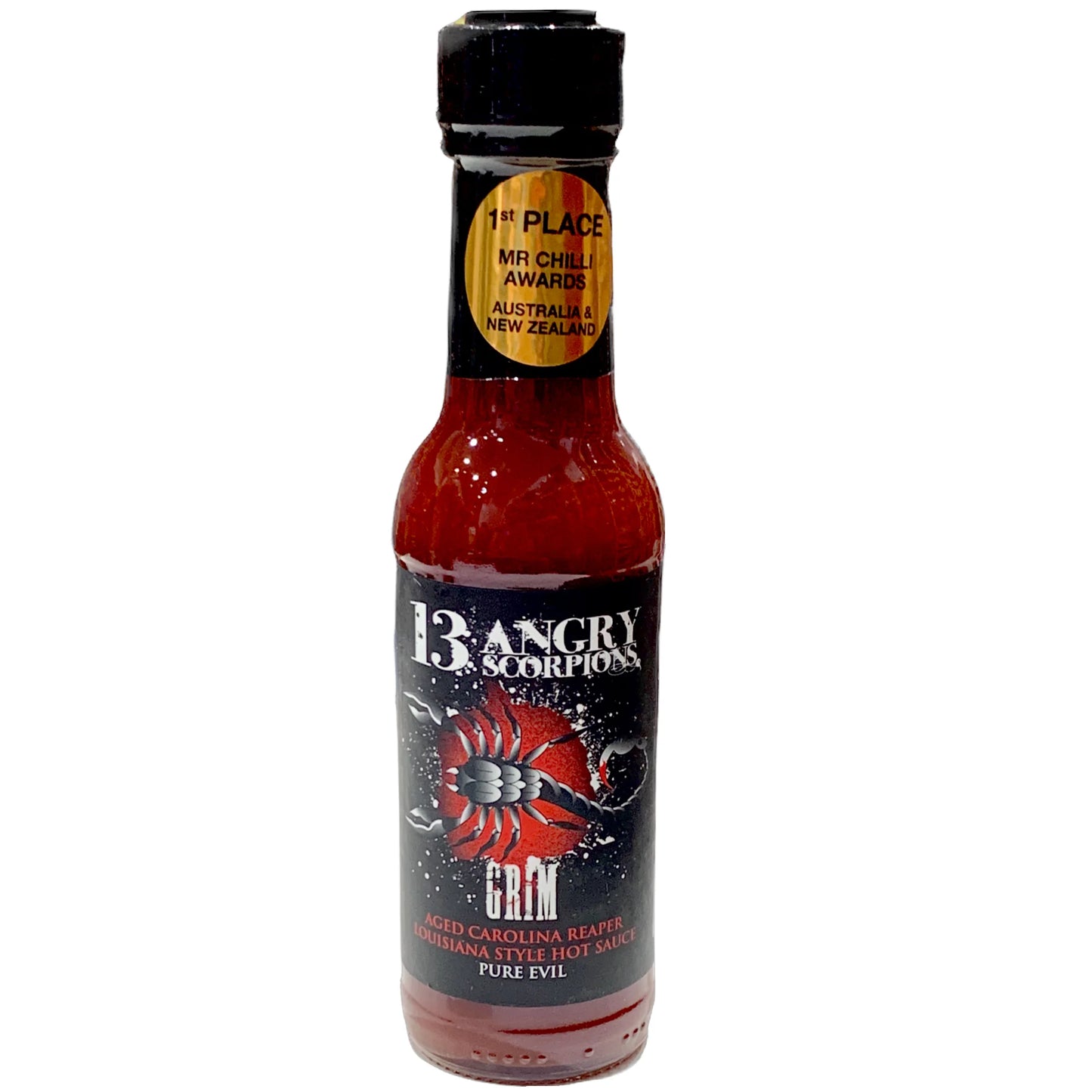 13 Angry Scorpions Grim (Pure Evil) Hot Sauce - 150ml