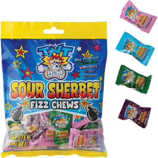 TNT Sour Sherbet Fizz Chews 150g