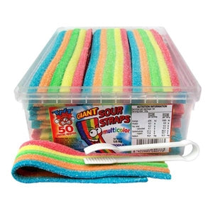 TNT Sour Straps Giant Multicoloured 50 pack