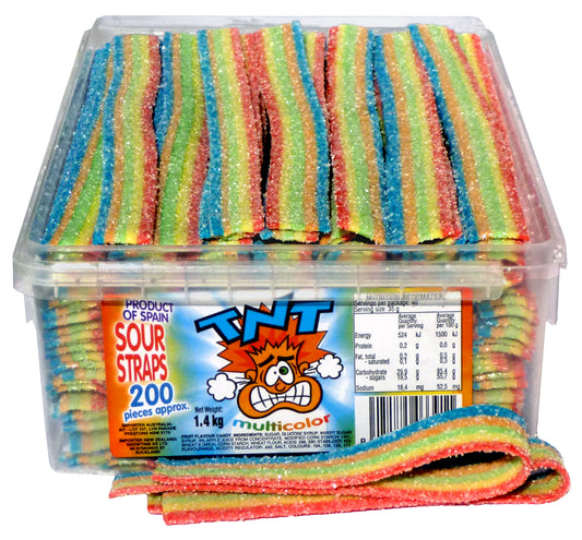 TNT Sour Straps Multicoloured 200 pack