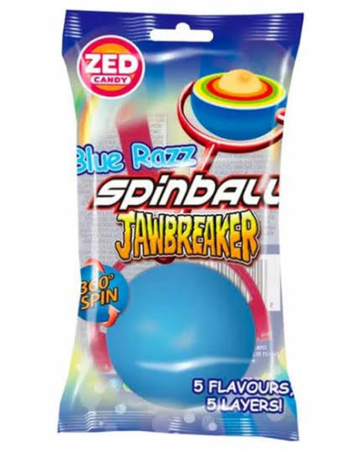 Zed Blue Razz Spinball Jawbreaker 55g – Candy Landz Darwin